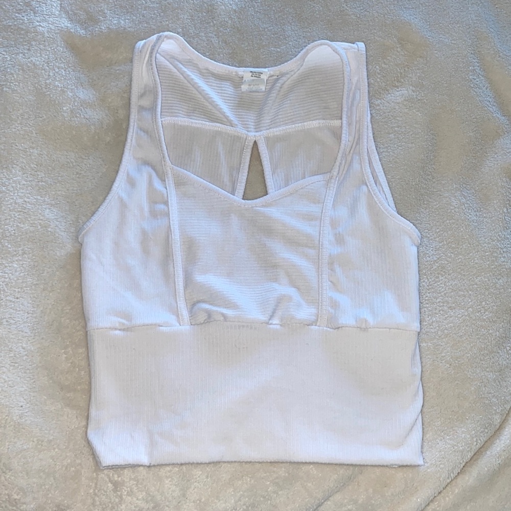 White Cropped Shirt